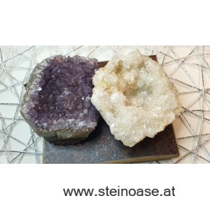 Set Reinigen & Aufladen mit Amethyst + Schneequarz